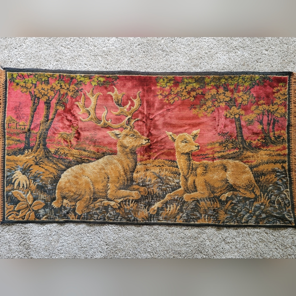 Vintage velvet wall hanging